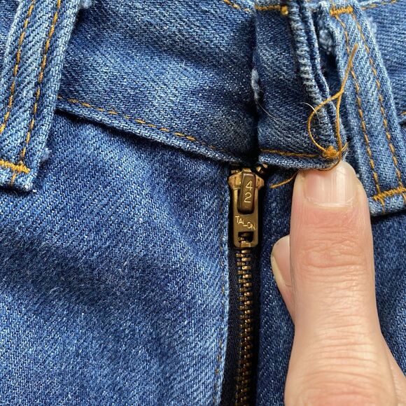 Vintage 70s Levi’s 517 0917 32x29 Blue Jeans Bootcut Flare 1978 Talon Orange Tab - Picture 6 of 13